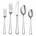 5-teiliges Besteckset 16-23 cm aus Edelstahl Silber für den Esstisch