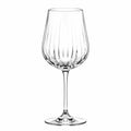 Weinglas 450 ml 23 cm klares Glas geriffeltes Stielglas